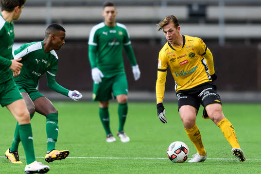 Elfsborgs Simon Olsson och Hammarbys Abiel Sequar