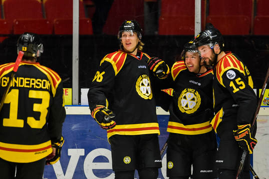 Brynäs Kevin Clark, Oskar Lindblom, Simon Bertilsson och
