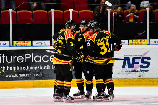 Brynäs spelare jublar