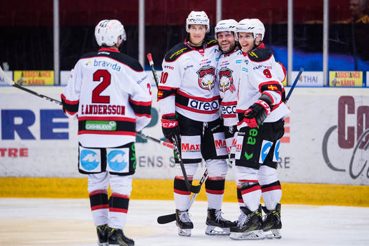 Malmö Redhawks Robin Alvarez, André Benoit och Frederik