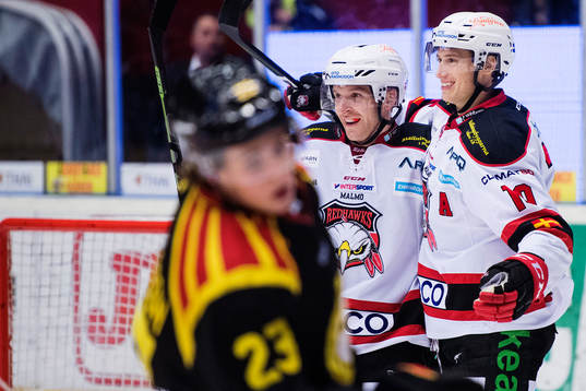Malmö Redhawks Robin Alvarez jublar