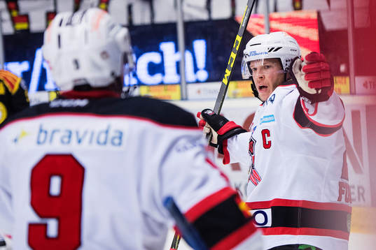 Malmö Redhawks Erik Forssell jublar