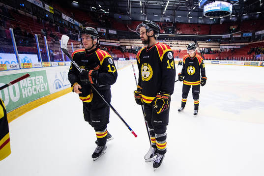 Brynäs Pathrik Westerholm och Johan Alcén deppar