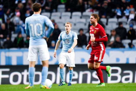 Malmö FFs Oscar Lewicki deppar