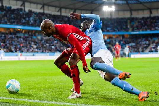 Östersunds Fouad Bachirou och Malmö FFs Enock Kofi Adu