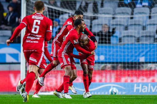 Östersunds spelare jublar