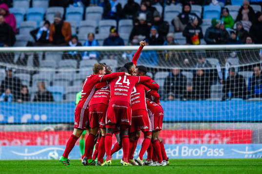 Östersunds spelare jublar