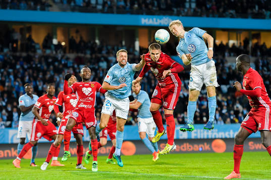 Östersunds Douglas Bergqvist och Malmö FFs Oscar Lewicki
