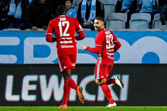 Östersunds Saman Ghoddos jublar