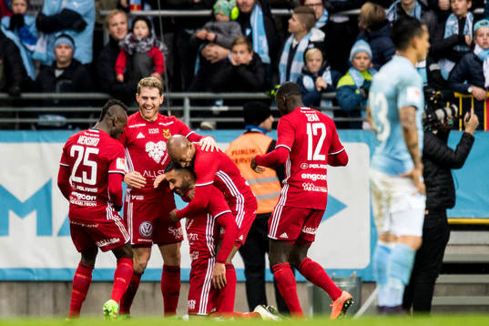 Östersunds spelare jublar