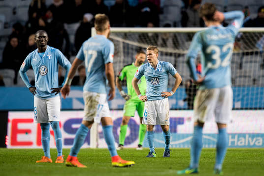 Malmö FFs Enock Kofi Adu, Rasmus Bengtsson, Oscar Lewicki,