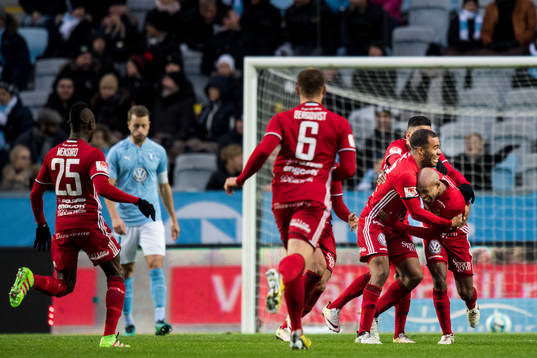 Östersunds spelare jublar