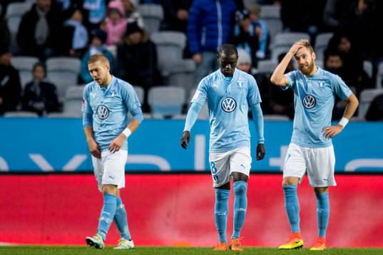 Malmö FFs Anton Tinnerholm, Enock Kofi Adu och Rasmus