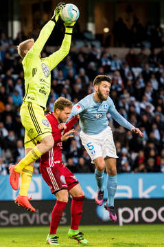 Östersunds målvakt Hampus Nilsson och Stefan Karlsson