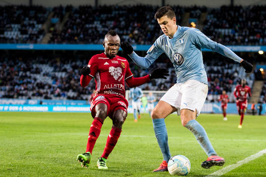 Östersunds Samuel Mensiro och Malmö FFs Alexander