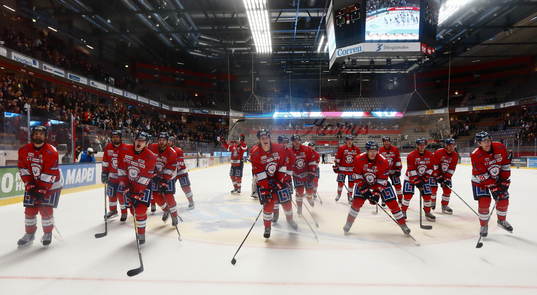 Linköpings spelare jublar