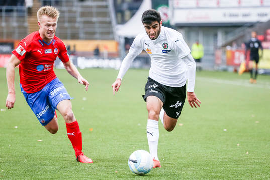 Helsingborgs Andreas Landgren och Örebros Ferhad Ayaz