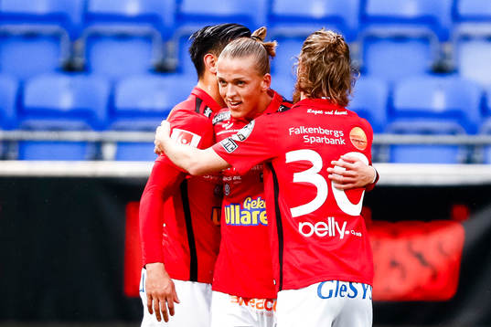 Falkenbergs Jesper Karlsson jublar
