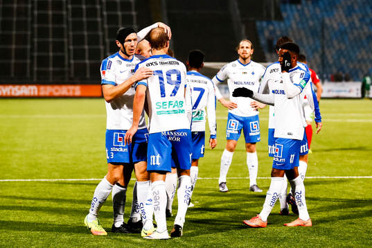Norrköpings spelare jublar