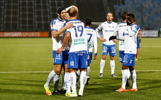 Norrköpings spelare jublar