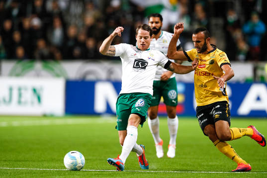 Hammarbys Johan Persson och Elfsborgs Issam Jebali