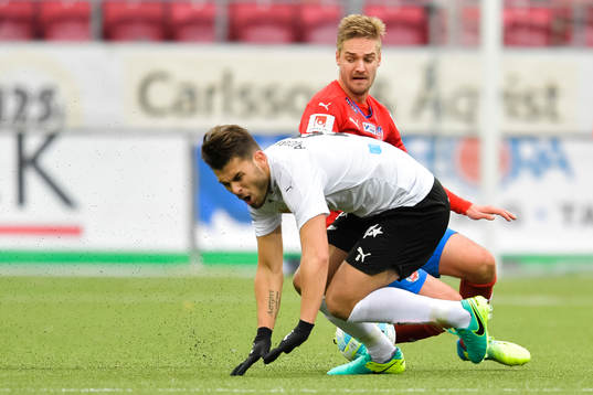 Helsingborgs Johan Mårtensson och Örebros Astrit Ajdarevic