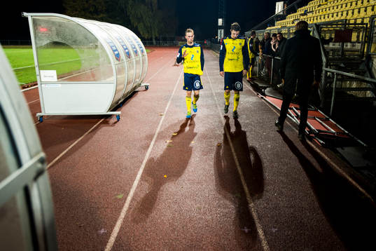 Ängelholms Albin Nilsson och Fredrik Lundgren deppar när