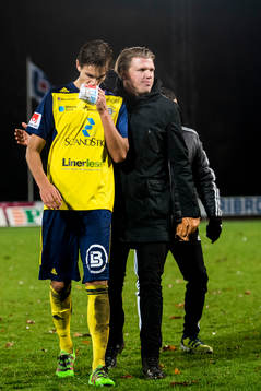 Ängelholms Erik Johansson och tränare Christian Järdler