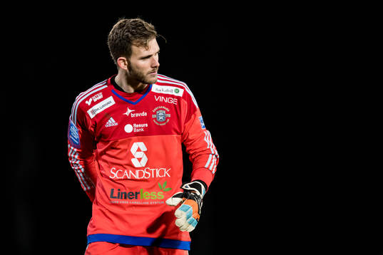 Ängelholms målvakt Carl Lindell