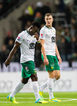 Hammarbys mittbackspar, Joseph Aidoo (v) och Richard Magyar