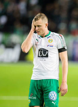 Hammarbys Richard Magyar ser deppig ut