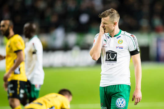 Hammarbys Richard Magyar ser deppig ut