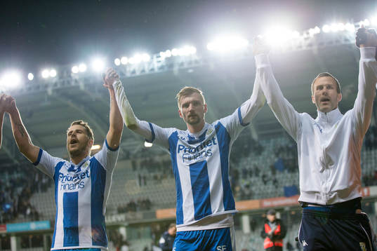 IFK Göteborgs Tobias Hysén, Sebastian Eriksson och