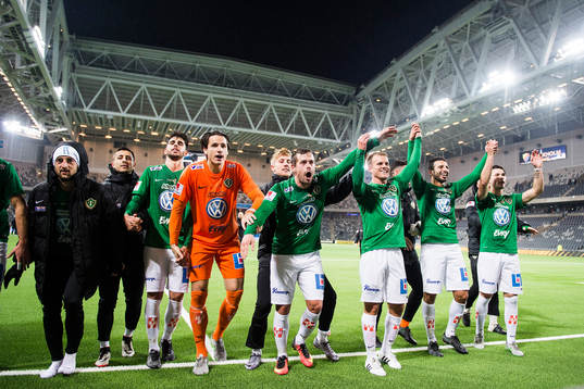 Jönköpings spelare jublar