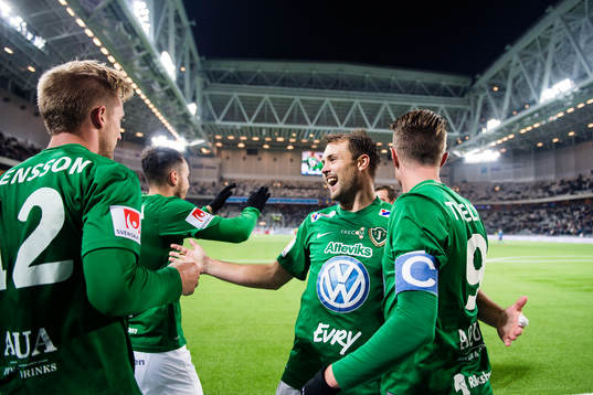 Jönköpings spelare jublar