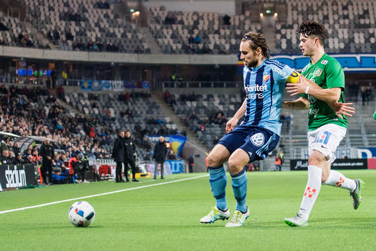 Djurgårdens Kevin Walker mot Jönköpings Jonathan Tamimi