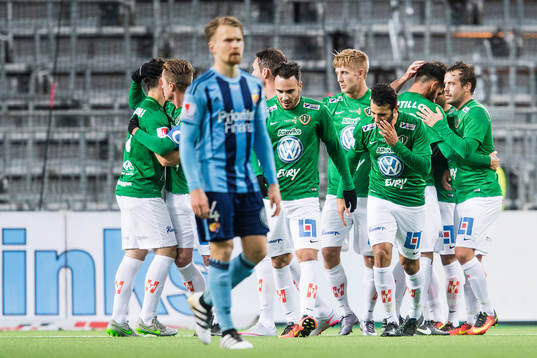 Jönköpings spelare jublar