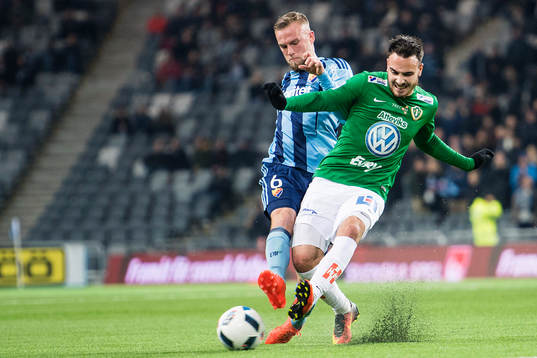 Djurgårdens Alexander Faltsetas och Jönköpings Dzenis