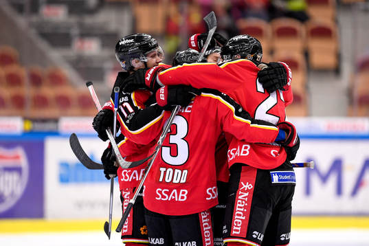Luleås Brendan Mikkelson jublar