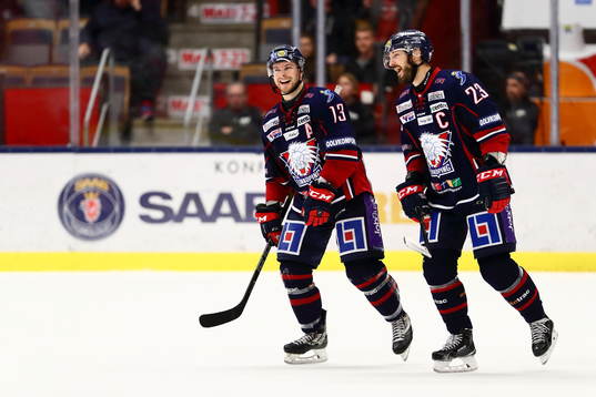 Linköpings Andrew Gordon och Niklas Persson jublar