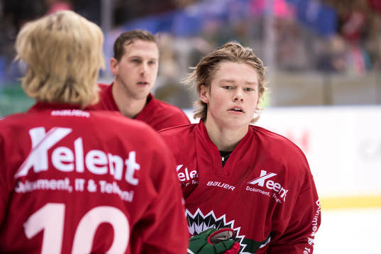 Frölundas Filip Westerlund innan ishockeymatchen i SHL
