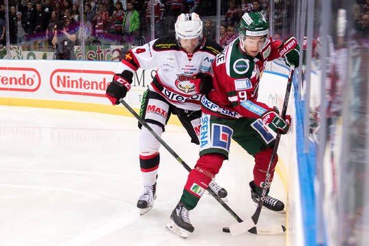 Malmö Redhawks Noah Welch och Frölundas Casey Wellman