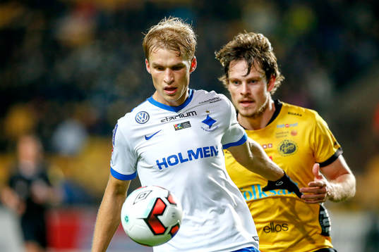 Norrköpings Sebastian Andersson och Elfsborgs Jörgen Horn