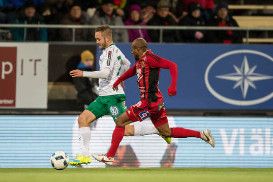 Hammarbys Mats Solheim mot Östersunds Fouad Bachirou