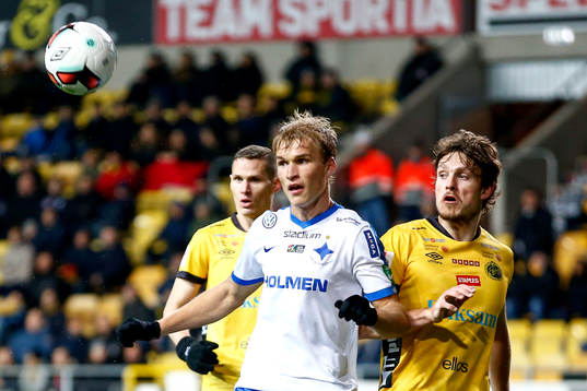 Norrköpings Sebastian Andersson och Elfsborgs Jörgen Horn