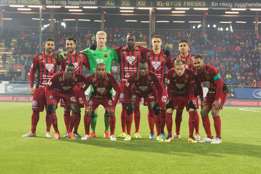 Saman Ghoddos, Brwa Nouri, målvakt Hampus Nilsson, Ronald