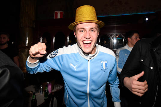 Malmö FFs Mattias Svanberg jublar på nattklubben Hipp i