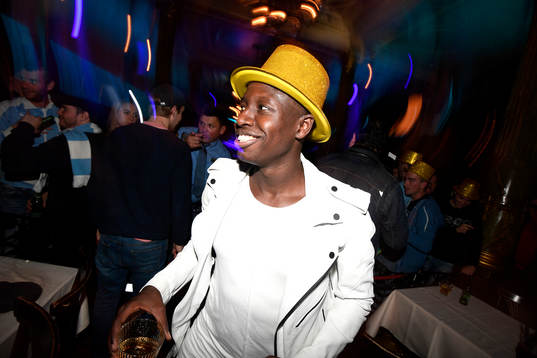 Malmö FFs Pa Konate på nattklubben Hipp i Malmö