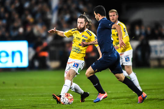 Falkenbergs Thomas Drage och Malmö FFs Behrang Safari