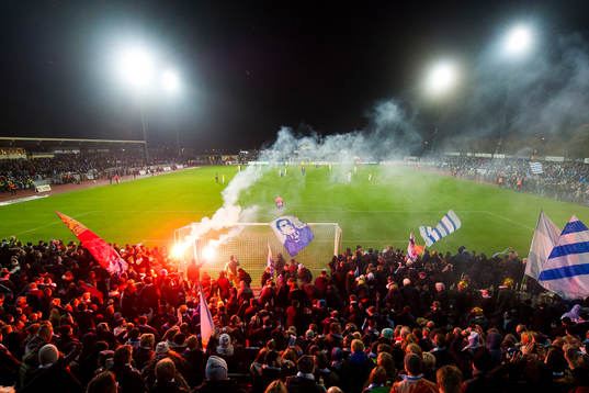under fotbollsmatchen i Allsvenskan mellan Falkenberg och